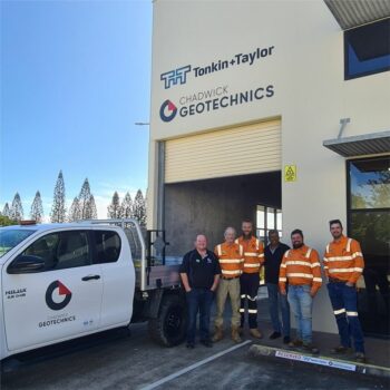 Chadwick Geotechnics staff outside Queensland facility